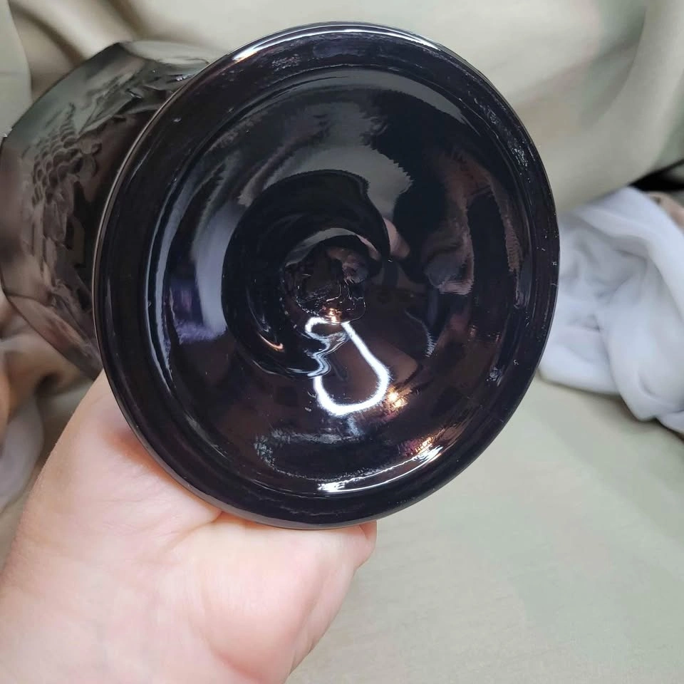 Vintage Black Glass Pedestal Vase/Compote - photo 5