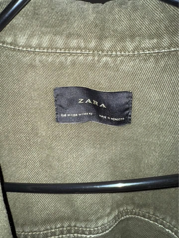 Zara Men Green Denim Jacket - photo 3