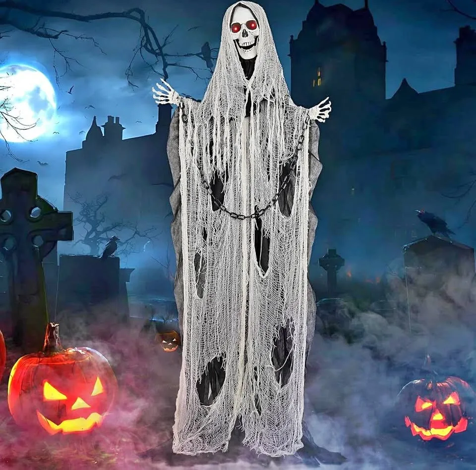 64" Halloween Animatronic Reaper BNIB thumbnail