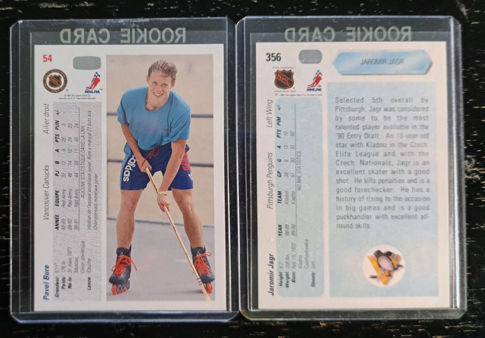 🔥THREE ROOKIE CARDS🔥 - Jaromir Jagr 90-91, Pavel Bure 91-92 & Ed - photo 3