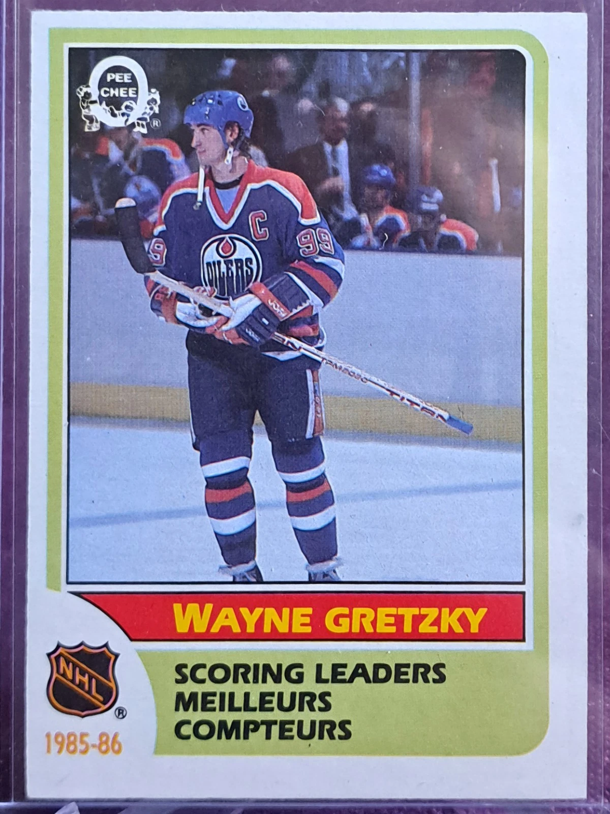 1986-87 O-Pee-Chee Wayne Gretzky Card 260 Scoring Leader