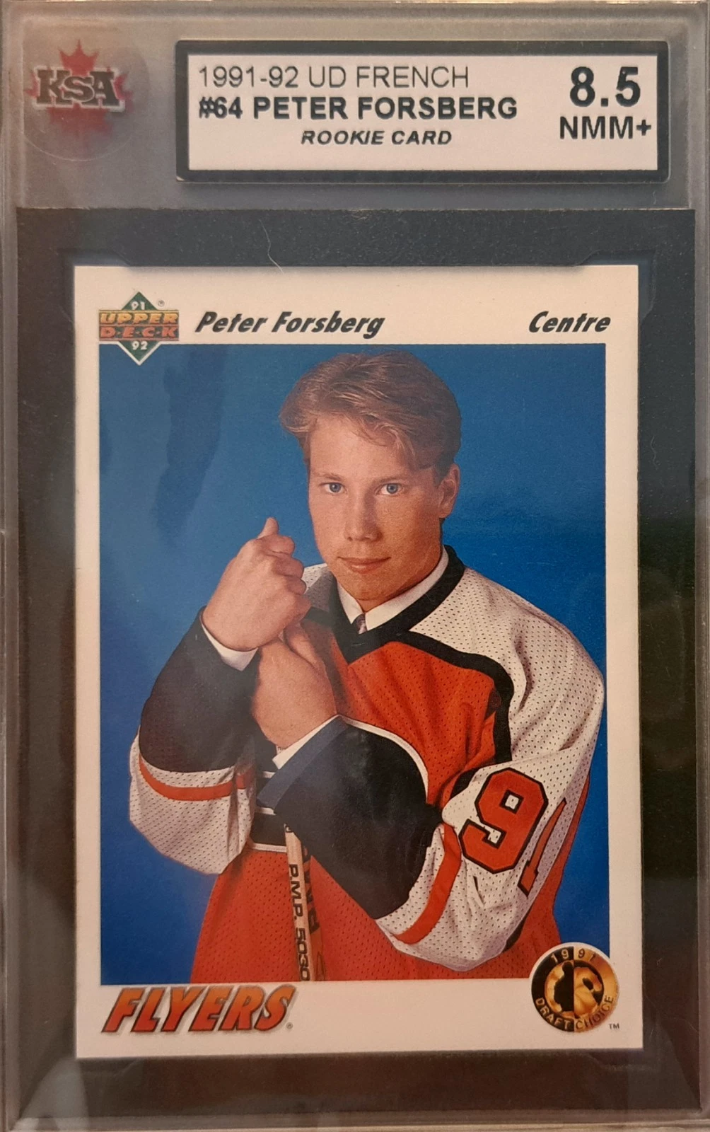 🔥MINT CONDITION 🔥90-91 Peter Forsberg Rookie Cards - KSA 8.5
