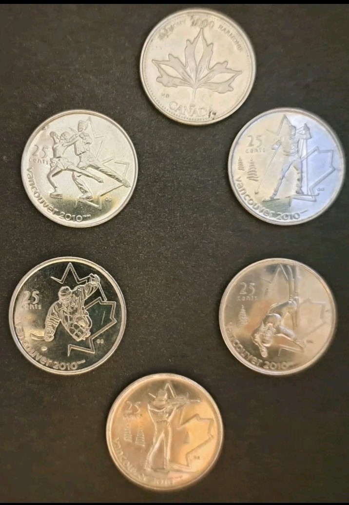 6 OLYMPIC Coins As Described In Description