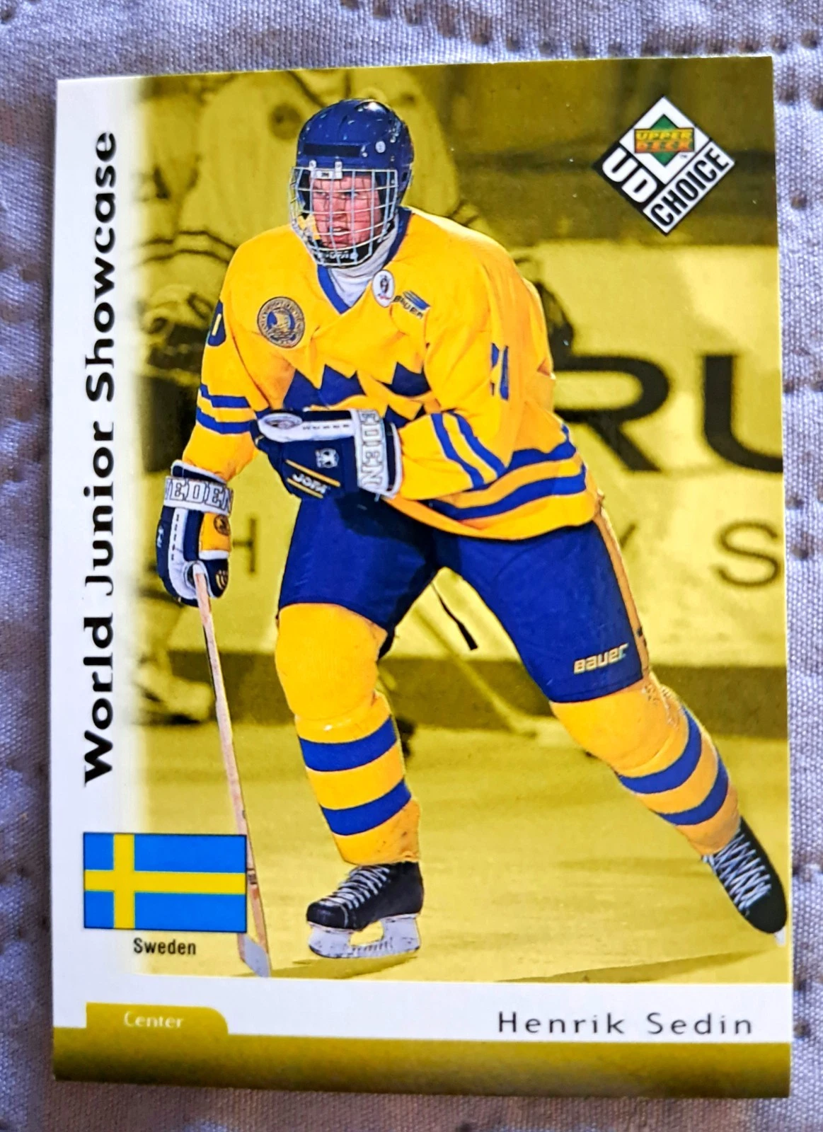 1998-99 Upper Deck World Juniors Henrik Sedin Card 295