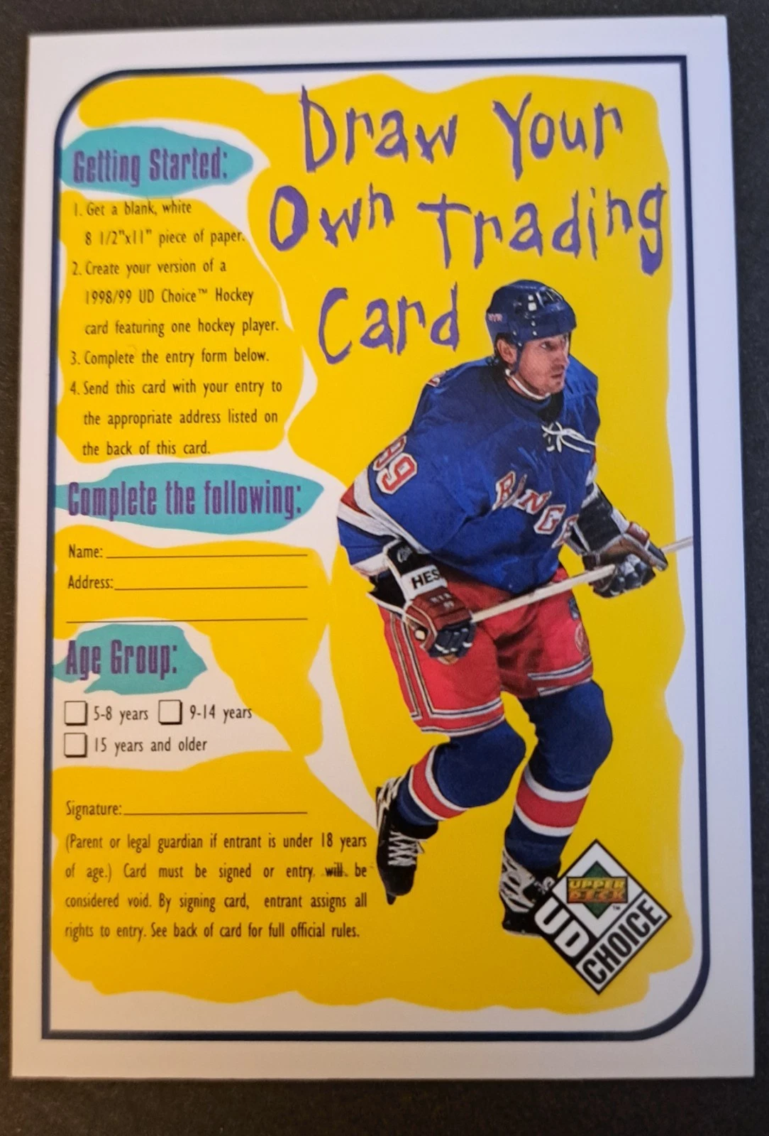 Two Odd Gimmick Cards - Wayne Gretzky - Hologram & Draw Your Own - photo 3