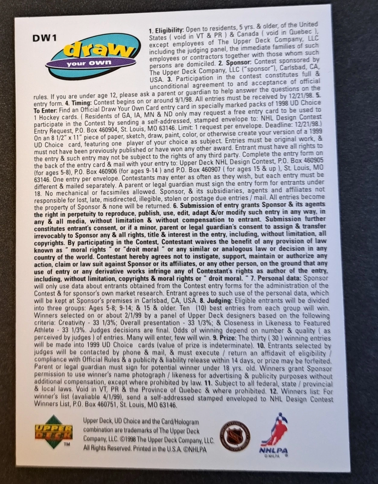 Two Odd Gimmick Cards - Wayne Gretzky - Hologram & Draw Your Own - photo 4