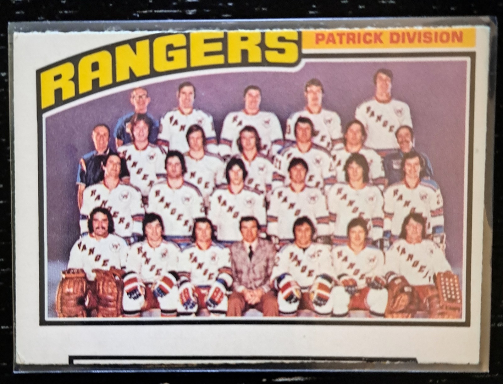 1976-77 OPee-Chee NHL NY Rangers Team Checklist & Photo