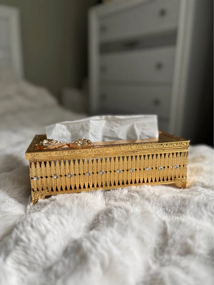 Gold Tissue Box Holder – Glam Home Decor - photo 2