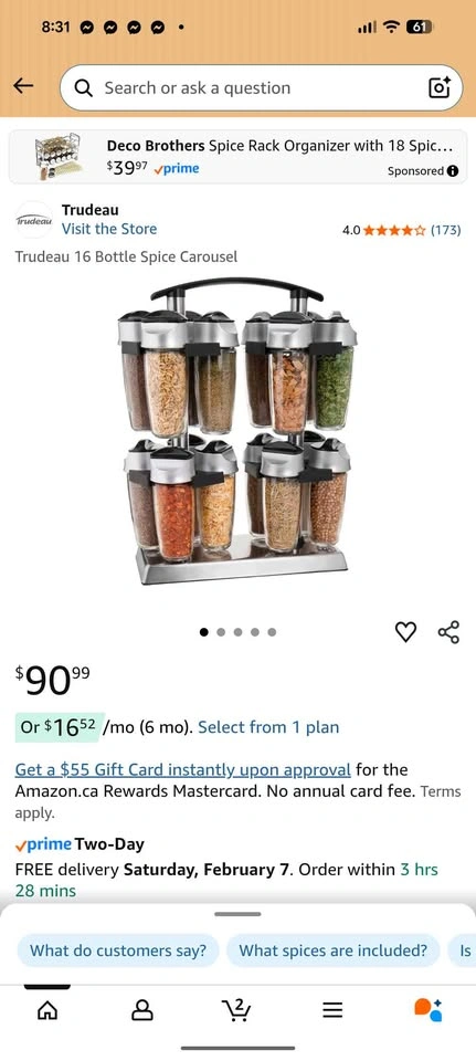 Rotating 16 Jar Spice Rack - photo 3