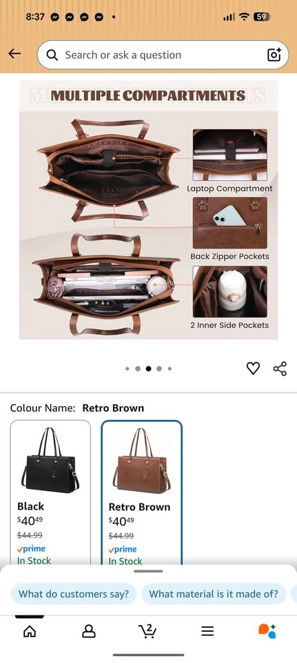 Work Laptop Tote