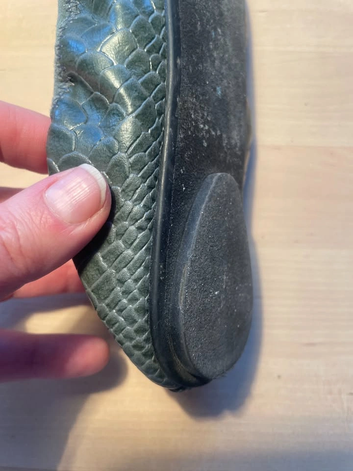 Green khaki Ballet flats shoes, Size US 7 - US 7.5 - photo 5