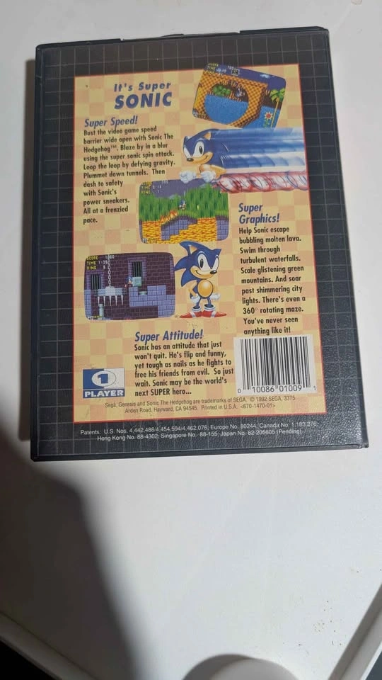 Sonic the Hedgehog 1 Sega Genesis Game - photo 2