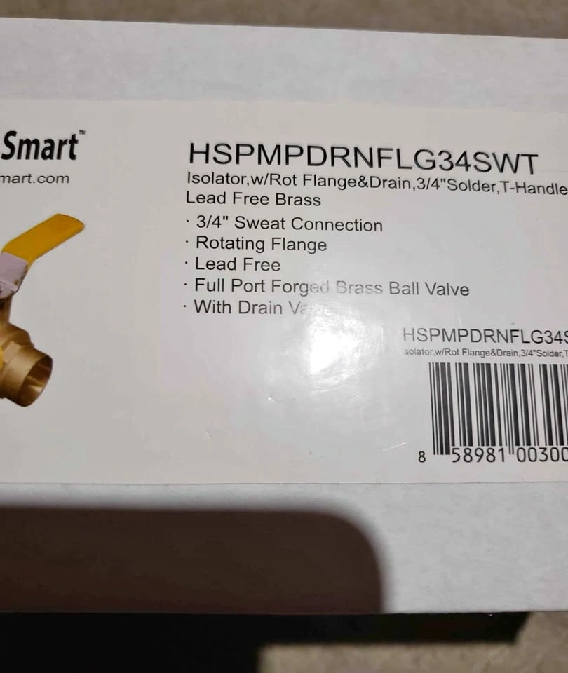 NIB Hydro Smart Isolating Valve - 3/4"