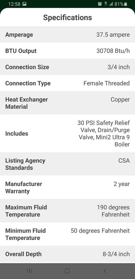 NIB ELECTRIC BOILER MINI ULTRA 9KW - 4 AVAILABLE AT $1275 EACH. - photo 2