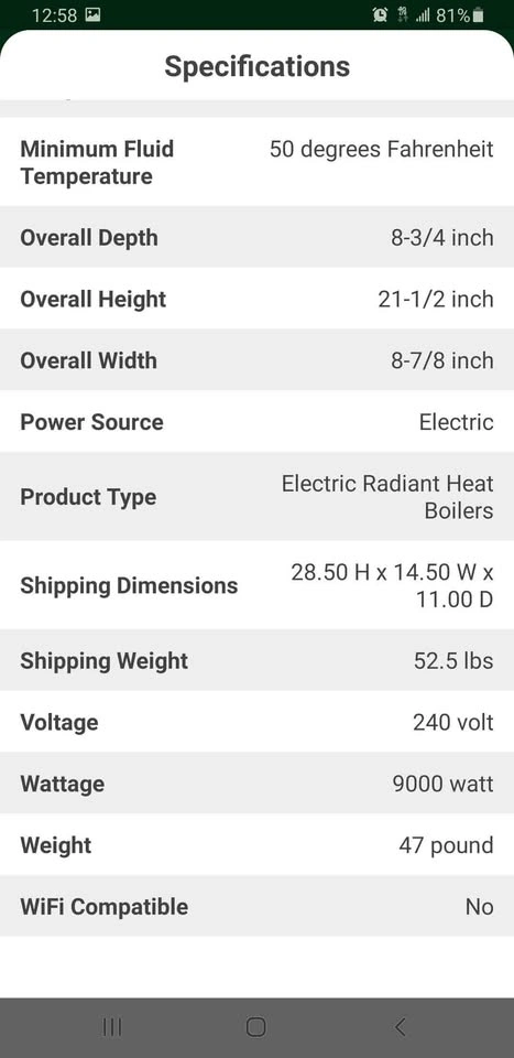 NIB ELECTRIC BOILER MINI ULTRA 9KW - 4 AVAILABLE AT $1275 EACH. - photo 3