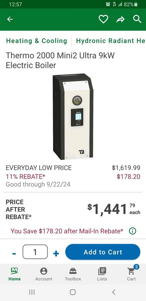 NIB ELECTRIC BOILER MINI ULTRA 9KW - 4 AVAILABLE AT $1275 EACH. - photo 4