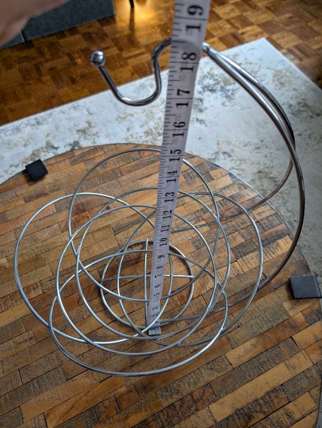 Modern Chrome Fruit Bowl with Banana Hanger - photo 3