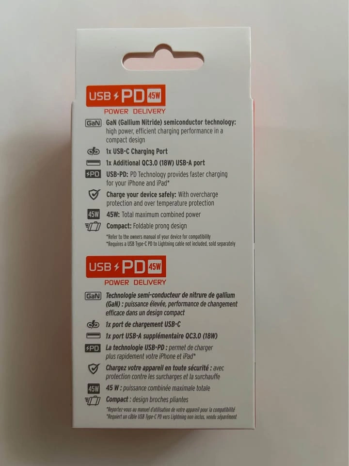 Brand New Sealed iQ PD45W Wall Charger (USB-C/A) Markham - photo 2