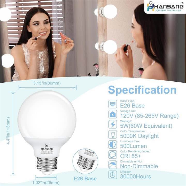 Vanity Light Bulb 5000K Daylight 8 Pack G2 - photo 2