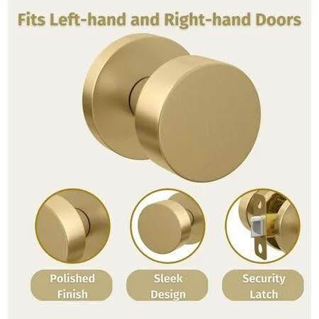 Mega Handles | Buena Passage Door Knob | Satin Brass - photo 2
