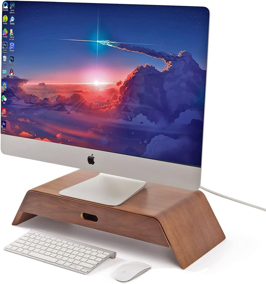 Computer Stand Wood with Upgraded Drawer - photo 2