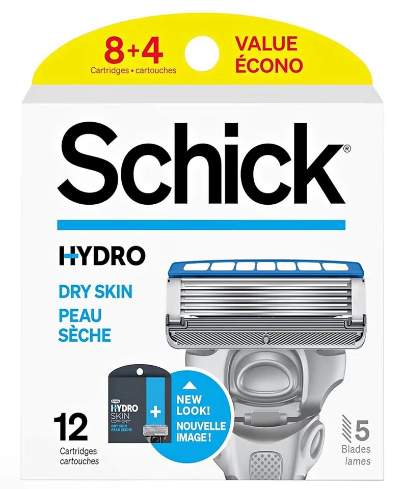 Schick Hydro Skin Comfort Dry Skin Razor Refills, 12 Count