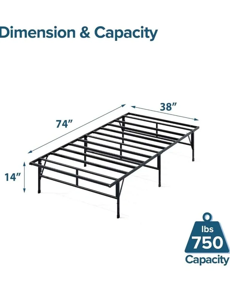ZINUS SmartBase Compack Mattress Foundation / 14 Inch Metal Bed - photo 2