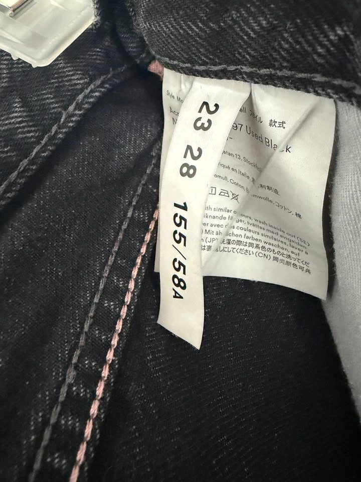 Acne Studios 1997 Black Metal Women's Jeans Size 23 - photo 4