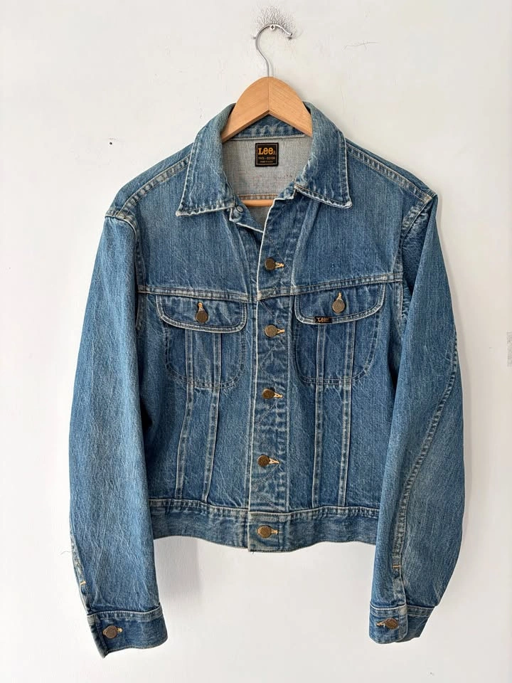 Vintage Lee Riders Women's Denim Trucker Jacket PATD 153438 Size
