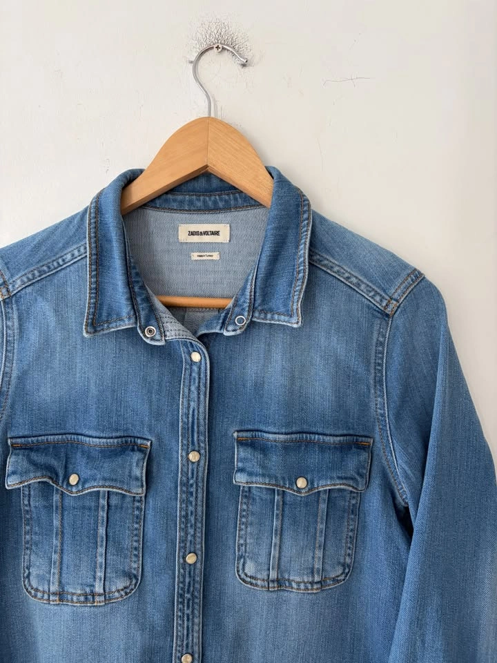 Zadig & Voltaire Women’s Snap Denim Shirt Size M - photo 2