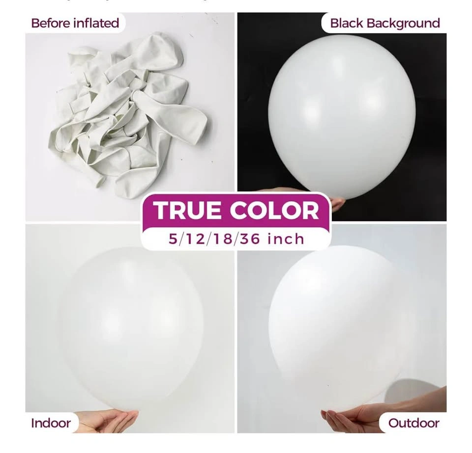 White 9 inch Latex Balloons - 500 Units - photo 5