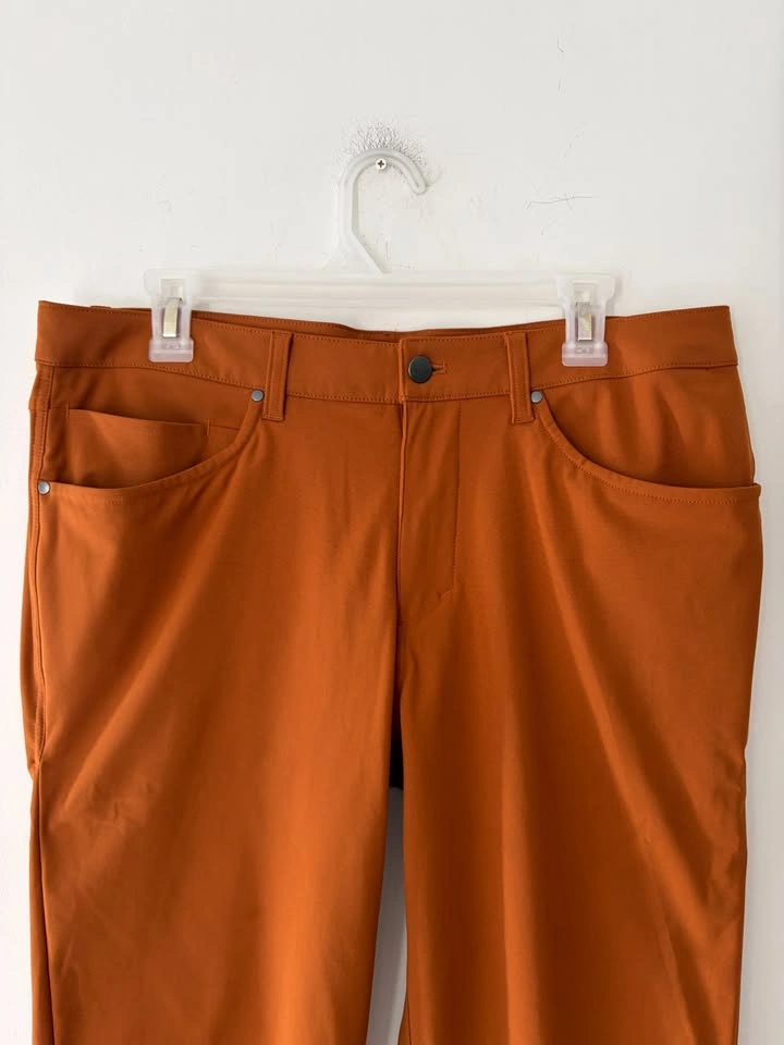 Lululemon ABC Slim Fit Performance Stretch Warpstreme Mens Orang - photo 2