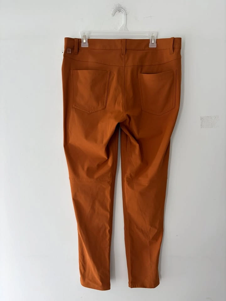 Lululemon ABC Slim Fit Performance Stretch Warpstreme Mens Orang - photo 4