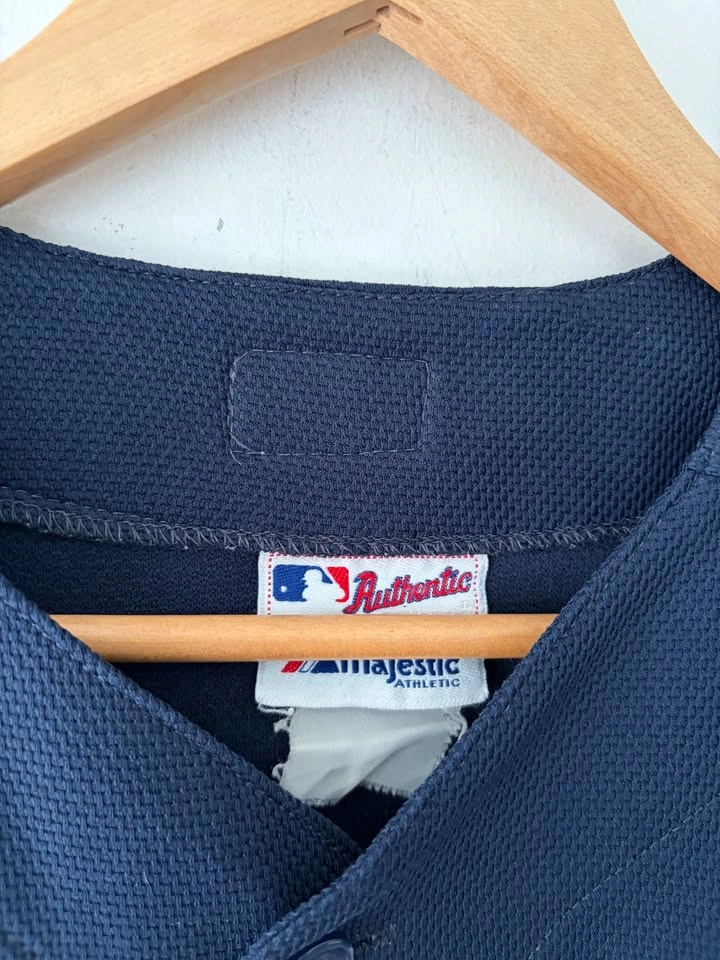 Majestic MLB New York Yankees Blue Navy Jersey Stitched L - photo 3