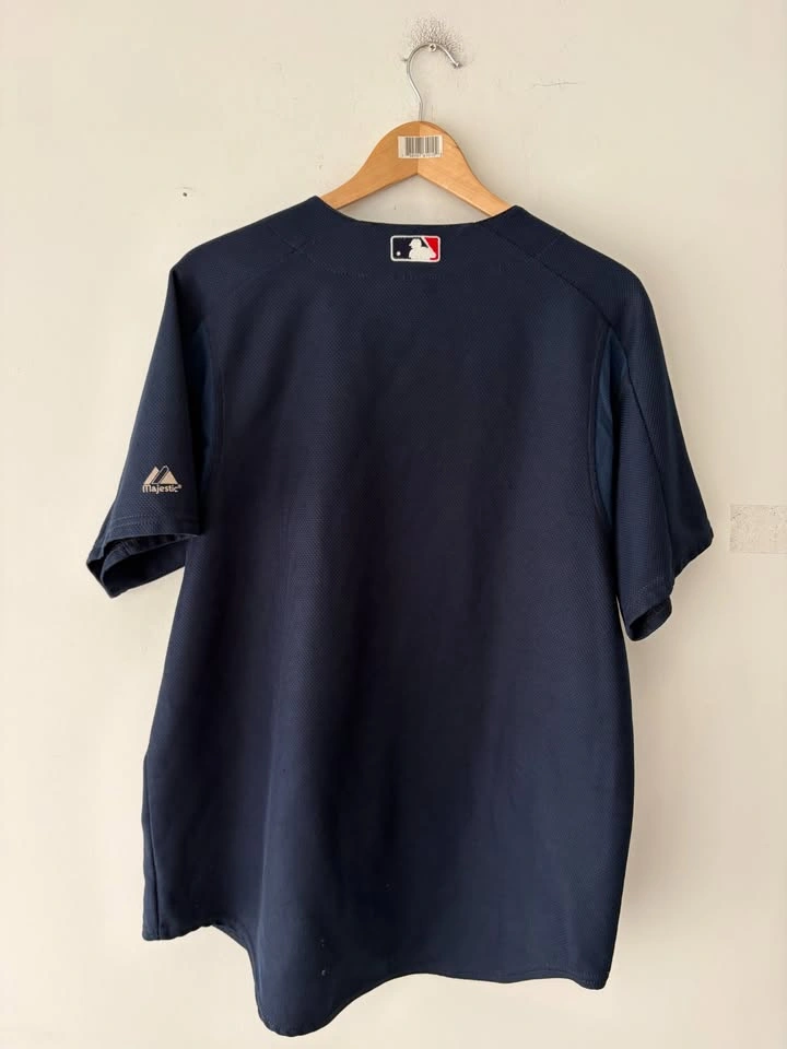 Majestic MLB New York Yankees Blue Navy Jersey Stitched L - photo 5