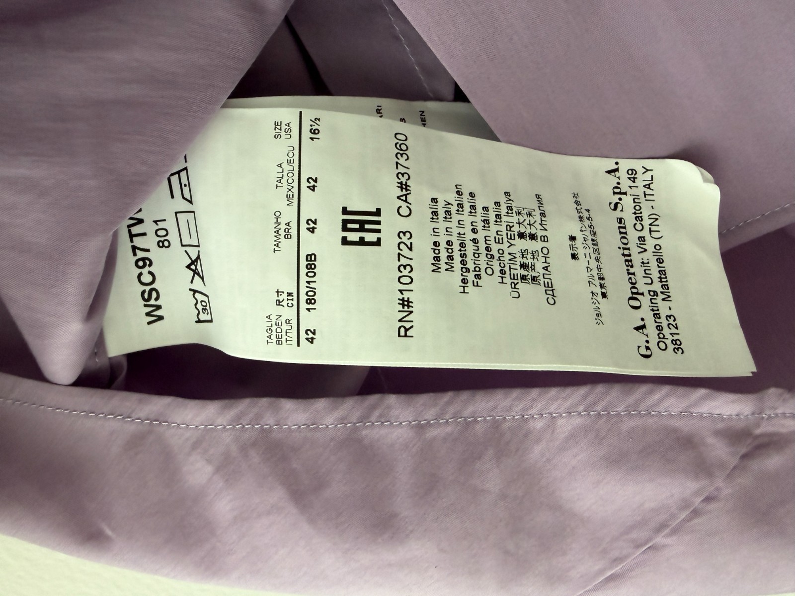 Giorgio Armani Mens Button Up Dress Shirt Size 16.5 - photo 5
