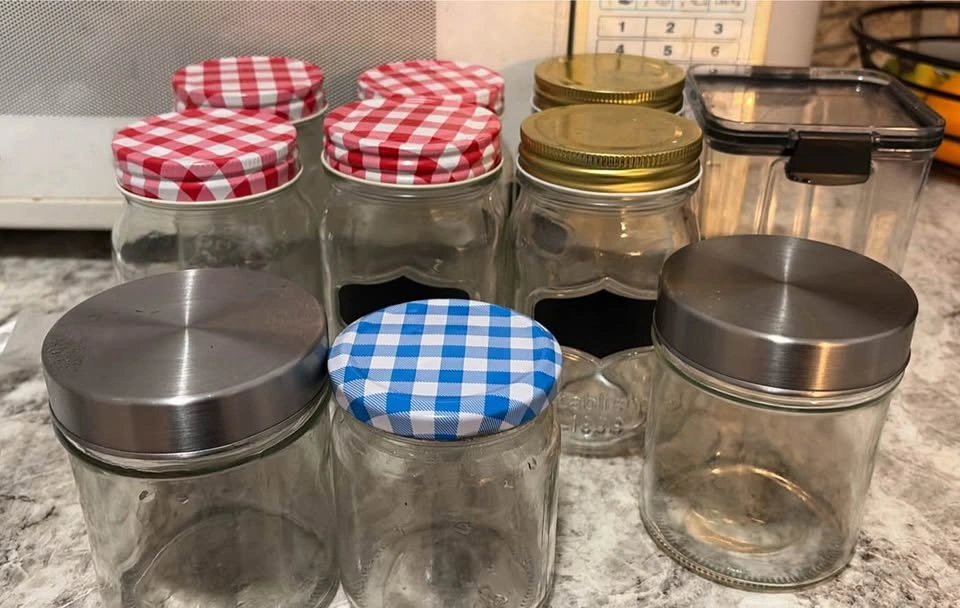 Assorted glass storage jars and canisters - photo 2