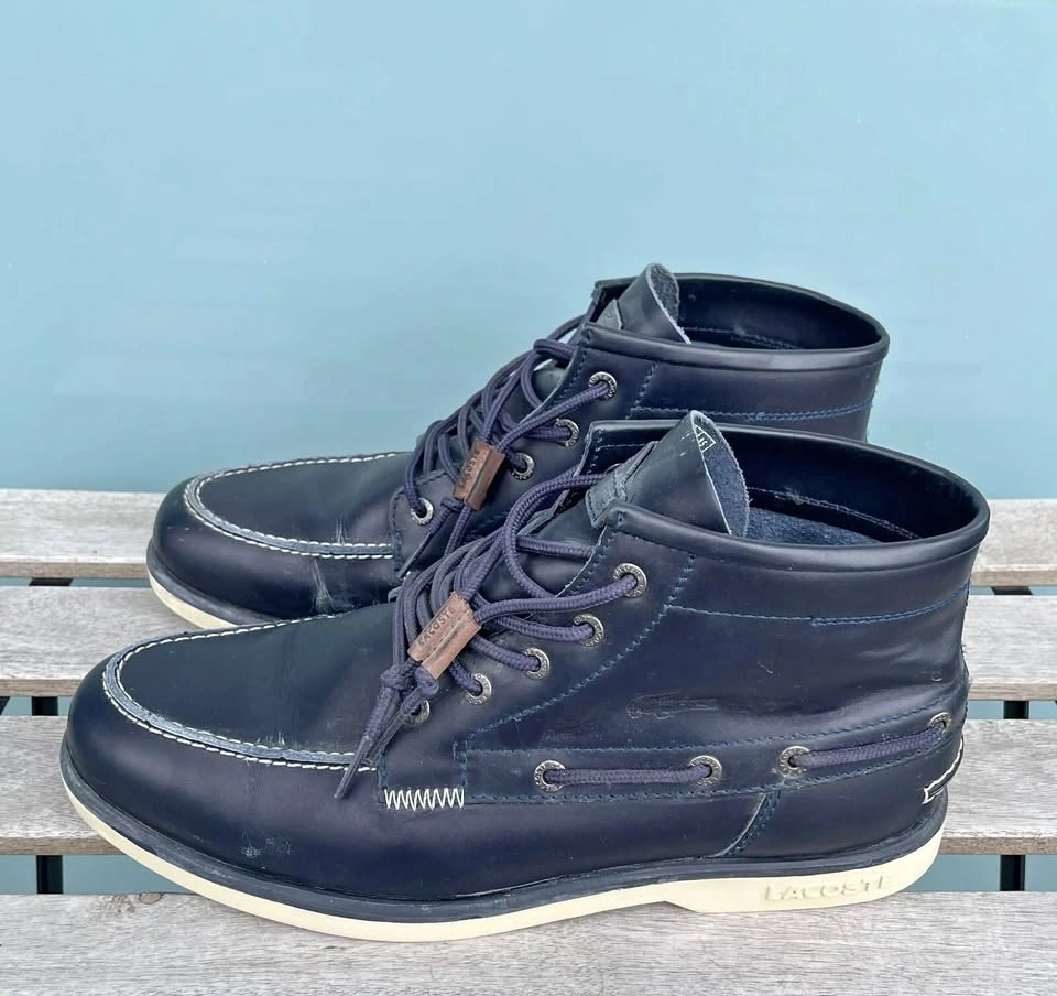 Lacoste Leather Ankle Men's Boots Shoes Size 9.5