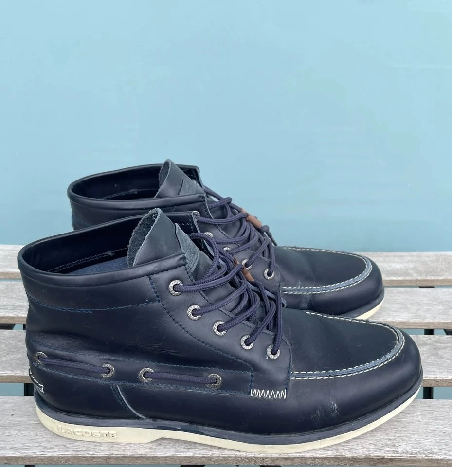 Lacoste Leather Ankle Men's Boots Shoes Size 9.5 - photo 3