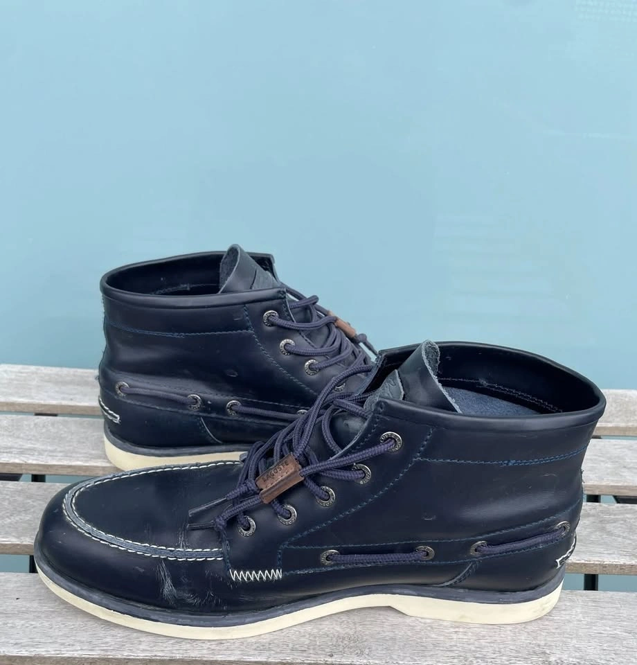 Lacoste Leather Ankle Men's Boots Shoes Size 9.5 - photo 5
