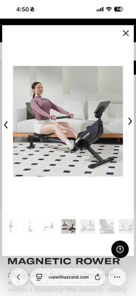 Ascend R -110 Compact Rowing Machine - photo 4