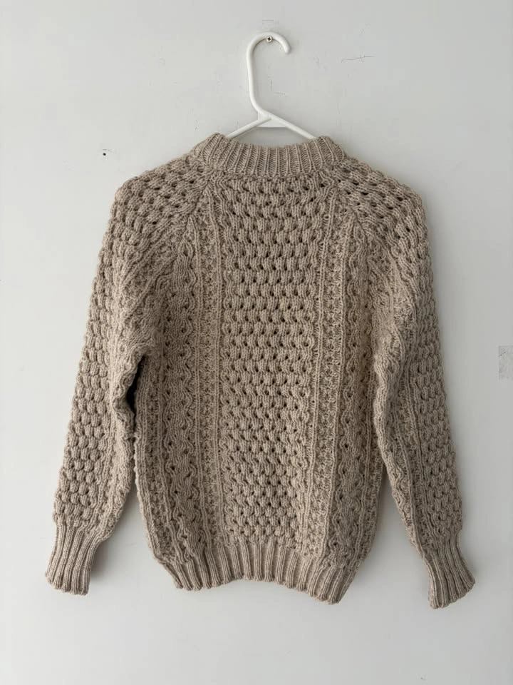 Vintage Glen Columb Kille Women's Wool Fisherman Sweater M - photo 4