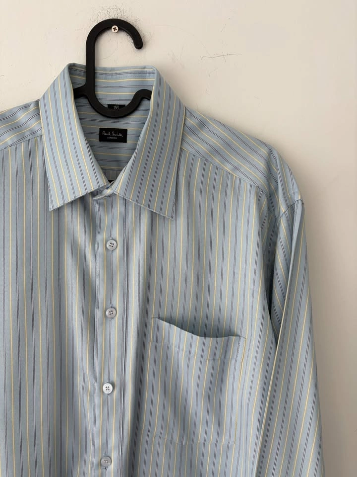 Paul Smith Long Sleeve 100% Cotton Striped Shirt Size 16.5 - photo 2