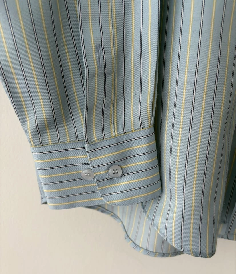 Paul Smith Long Sleeve 100% Cotton Striped Shirt Size 16.5 - photo 4