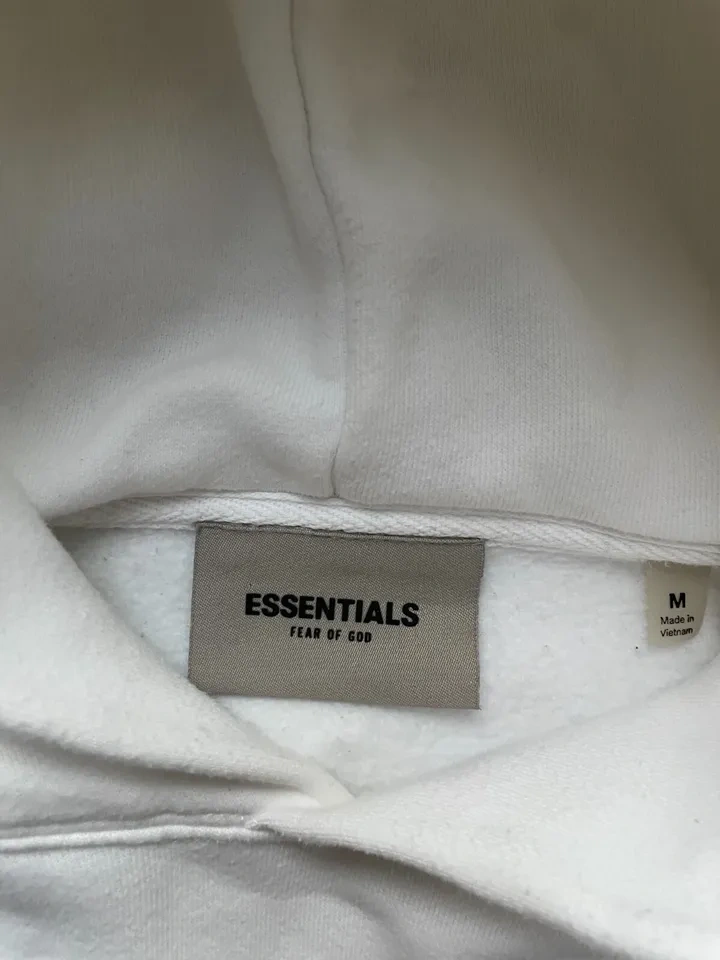 Essentials Fear of God Hoodie White SS20 Size M - photo 2