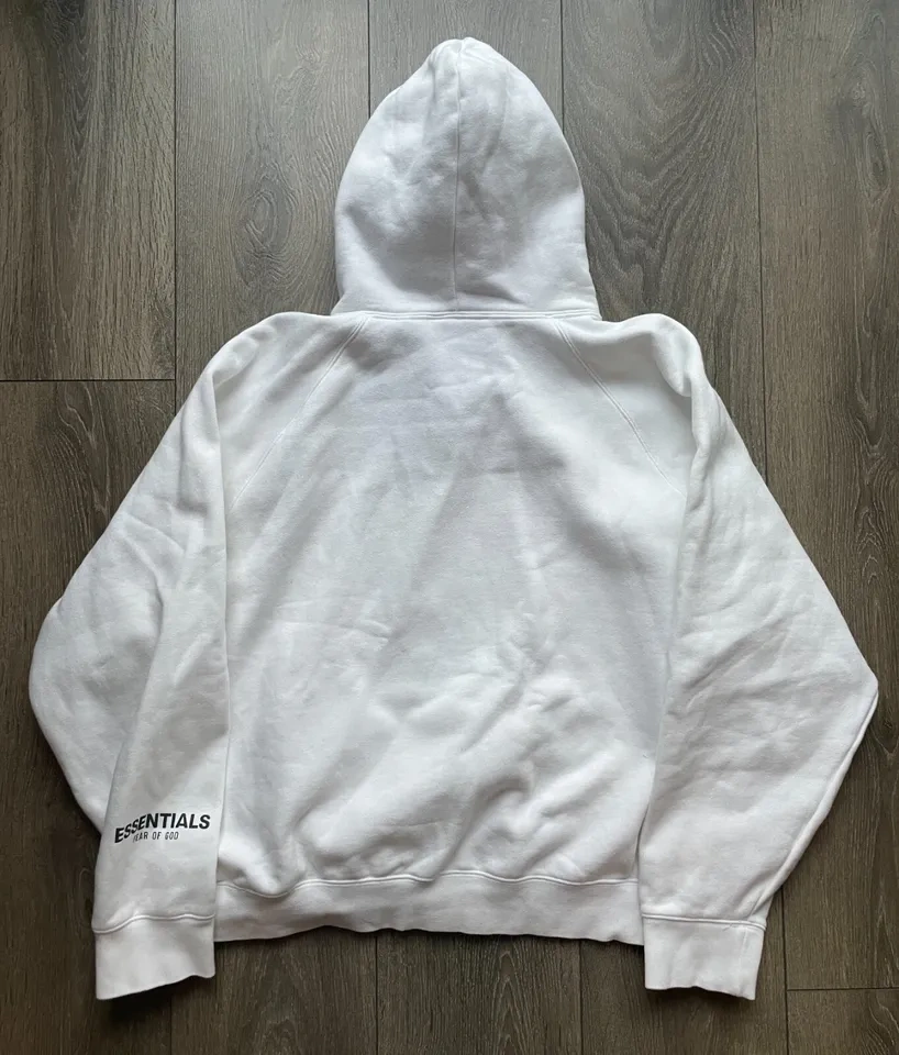 Essentials Fear of God Hoodie White SS20 Size M - photo 5