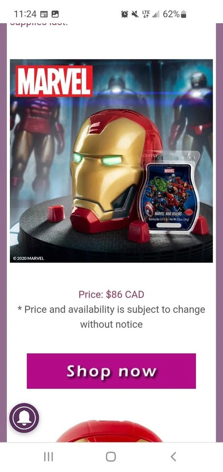 Marvel Iron Man Scentsy Warmer - photo 4