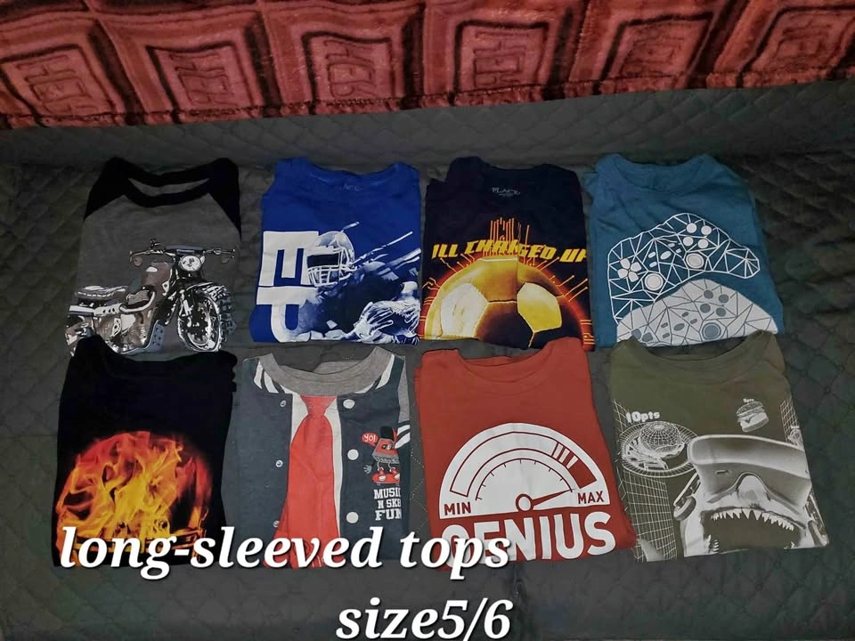 8 Long-Sleeved Tops Size 5/6