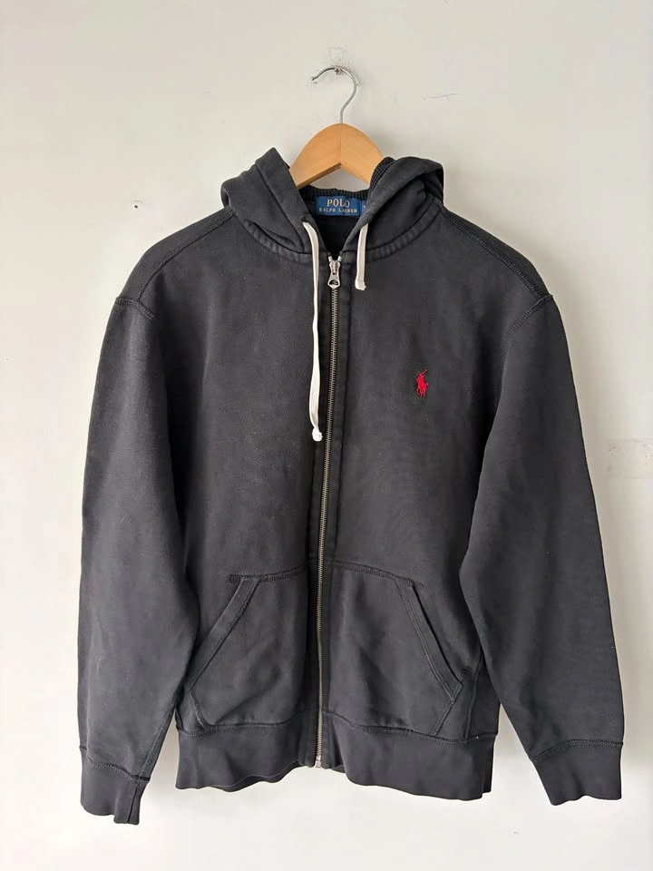 Vintage Polo Ralph Lauren Fleece Zip Up Hoodie Size M