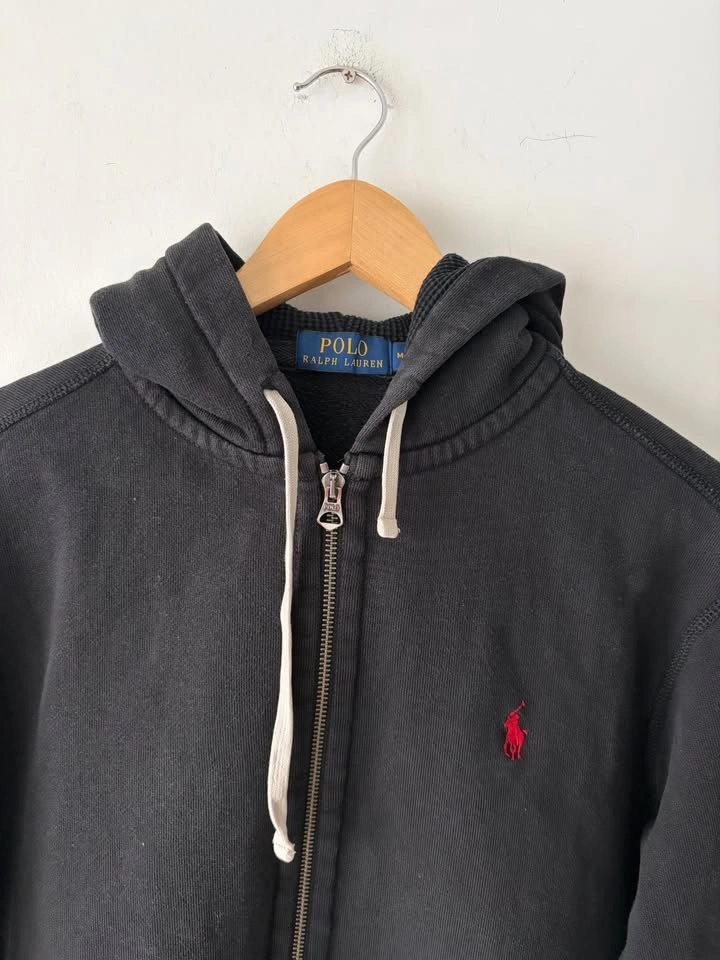 Vintage Polo Ralph Lauren Fleece Zip Up Hoodie Size M - photo 2
